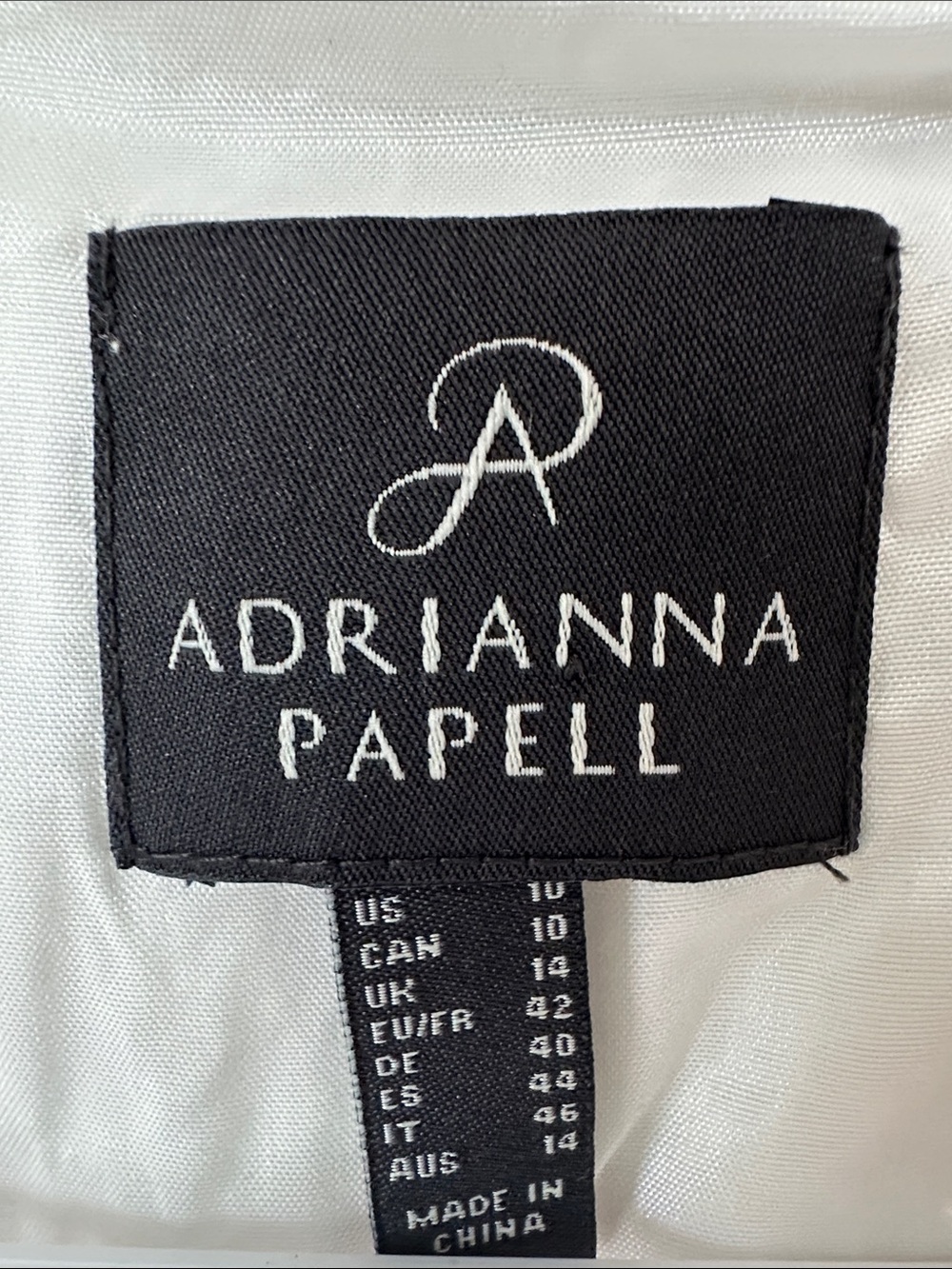 Adrianna Papell White Lace Bodice A-Line Dress Skirt - Picture 6 of 12